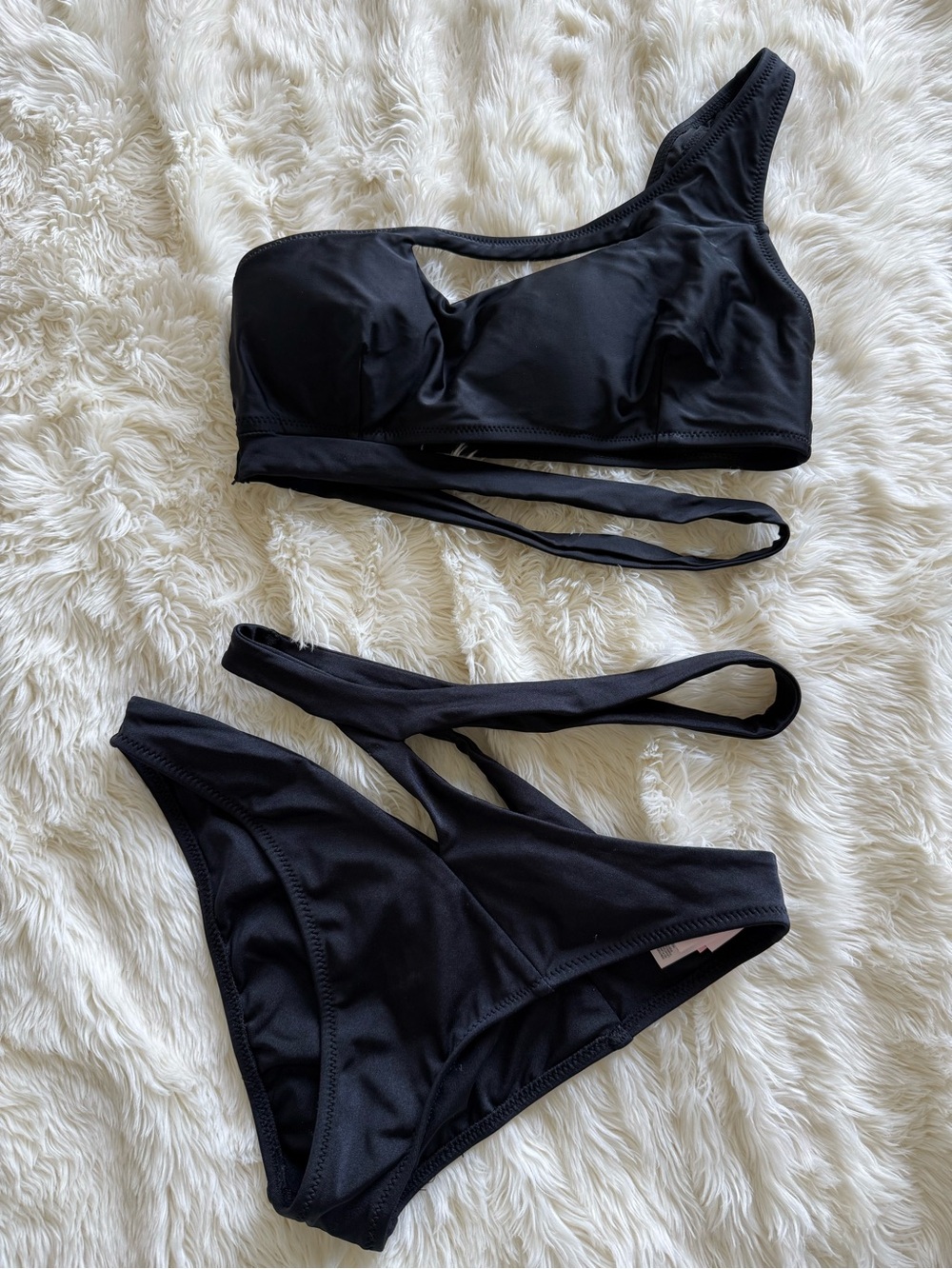 Agent Provocateur Asymmetric Lexxi Black Bikini Set